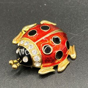 1980’s Casual Corner Red and Gold Ladybug Brooch